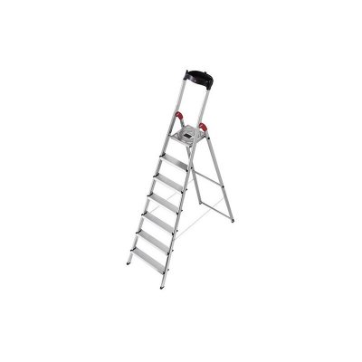 HAILO Escabeau s&eacute;curis&eacute; pliable en aluminium 7 marches ultra l&eacute;ger  L60