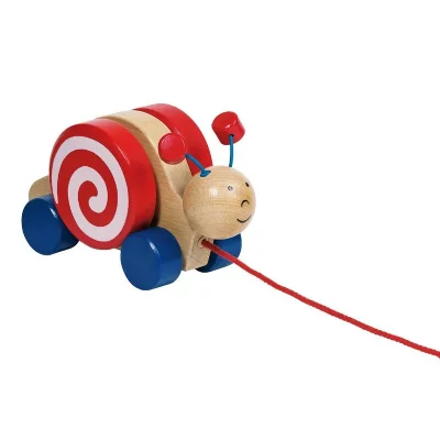GOKI Escargot &agrave; tirer avec sa carapace mobile