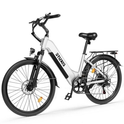 ESKUTE  C202 V&eacute;lo &Eacute;lectrique 250W 48V17.5Ah 26'' - Blanc