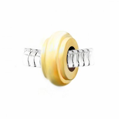 SO CHARM BIJOUX Espaceur en acier dor&eacute; par SC Crystal BEA0076