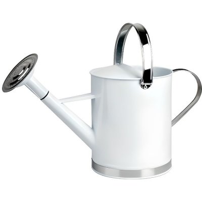 ESSCHERT DESIGN  - Arrosoir En Laque Blanche Et Inox 5 Litres