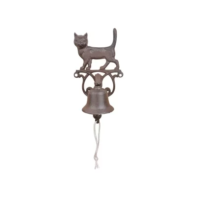 ESSCHERT DESIGN  - Cloche murale en fonte avec animal d&eacute;coratif Chat