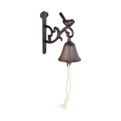 ESSCHERT  Design - Cloche murale en fonte avec animal d&eacute;coratif Oiseau