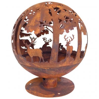 ESSCHERT DESIGN  Foyer &agrave; coupe Laser 57,5 x 57,5 x 66 cm Rouille FF261