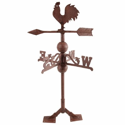 ESSCHERT DESIGN  - Girouette de toit Coq en Fonte. Brun. Marque : . R&eacute;f. : WV10 - Brun