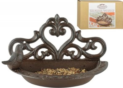 ESSCHERT  Design Mangeoire &agrave; oiseaux Fonte Marron BR26