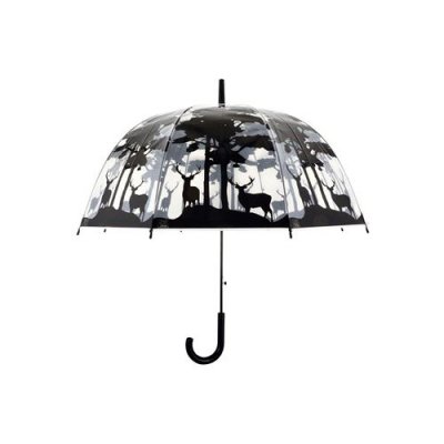 ESSCHERT DESIGN  - Parapluie transparent noir For&ecirc;t