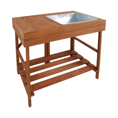 ESSCHERT DESIGN  - Table &agrave; rempoter en bois feuillus