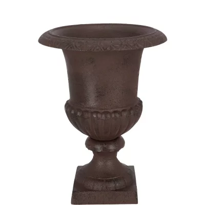 ESSCHERT DESIGN  - Vase M&eacute;dicis en fonte Hauteur 42 cm - Marron