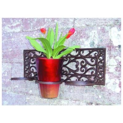 ESSCHERT DESIGN Esschert Fallen Fruits Support Ornemental Mural En Fer Pour 3 Pots A Fleurs