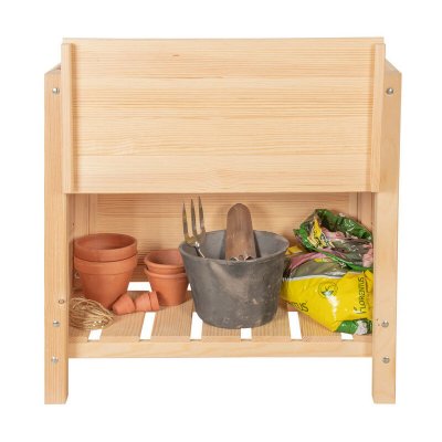 ESSCHERT DESIGN Esschert's Garden - Carr&eacute; potager avec espace de stockage en pin