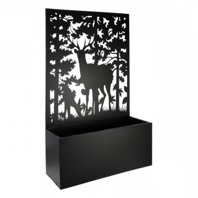 ESSCHERT DESIGN Esschert's Garden - Jardini&egrave;re en fer avec treillis Motif cerf