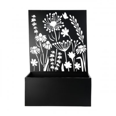 ESSCHERT S GARDEN Esschert's Garden - Jardini&egrave;re en fer avec treillis Motif floral