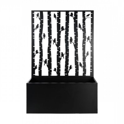 ESSCHERT DESIGN Esschert's Garden - Jardini&egrave;re en fer avec treillis Motif oiseaux