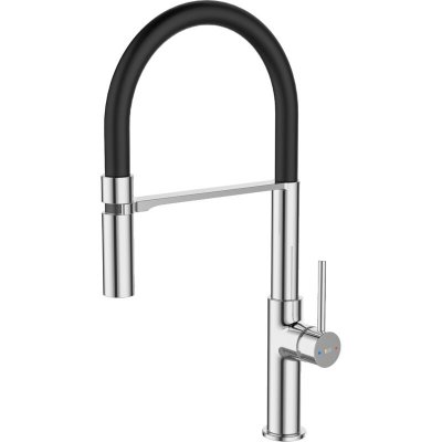 ESSEBAGNO  - Magneto mitigeur &eacute;vier &agrave; douchette chrome - Chrom&eacute;