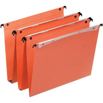 ESSELTE   dossiers suspendus dual, fond : v, orange noir