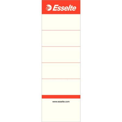 ESSELTE  Sachet 10 &Eacute;tiquettes Carton Pour Classeur &Agrave; Levier 75 Mm