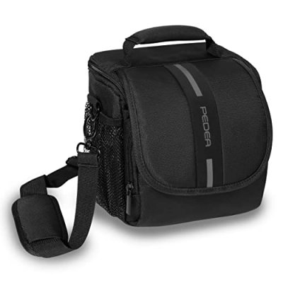 PEDEA Essex SLR sac photo avec housse de pluie / sangle et poches pour accessoires (Taille: M) gris