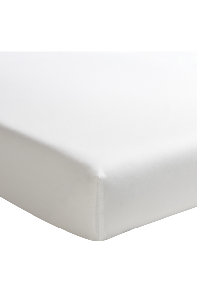 ESSIX  - Drap Housse Royal Line Percale de Coton Meringue 120 x 190 cm