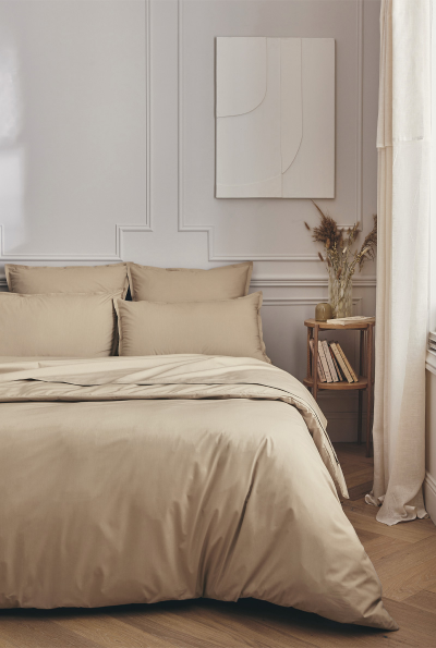 ESSIX  - Housse de couette Royal Line Percale de Coton Lin 200 x 200 cm