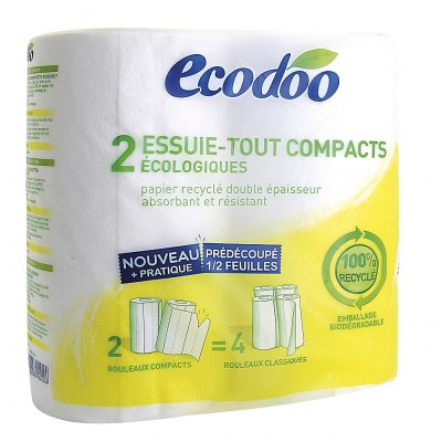 ECODOO Essuie-tout compact recycl&eacute;, 460g, 