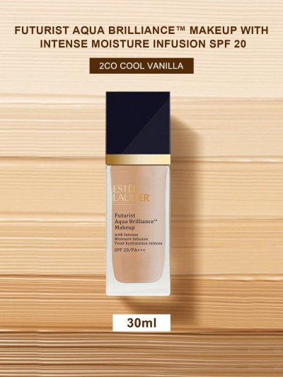 ESTEE LAUDER Est&eacute;e Lauder Futurist Aqua Brilliance Maquillage 1 FL.OZ./ 30ML 2C0 COOL VANILLA