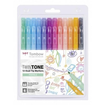 TOMBOW Estuche 12 Rotuladores Doble Punta Colores Pastel - [Livre en VO]