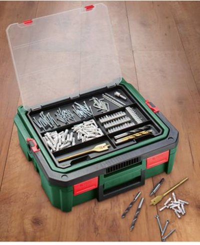 BOSCH Etabli de sciage  - Bo&icirc;te de rangement SystemBox vide sp&eacute;cial sciage