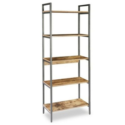 Etag&egrave;re 5 plateaux en bois et m&eacute;tal olympia