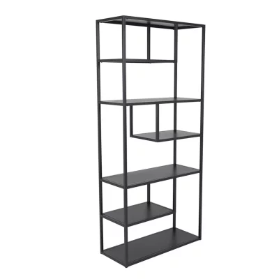 Etag&egrave;re Biblioth&egrave;que 6 Niveaux ""Staal"" 190cm Noir