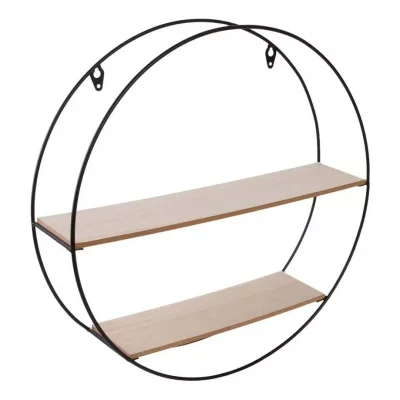 Etagere bois m&eacute;tal rond - M4 - 40 x 10 x 40 cm - M4 - CMP