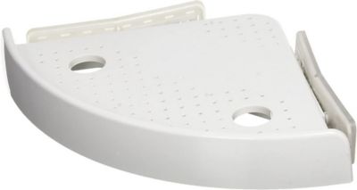 BEST OF TV Etag&egrave;re de bain / douche d'angle, blanche, Snap up shelf
