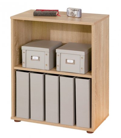 Etag&egrave;re de rangement - Ch&ecirc;ne de sonoma - 2 niveaux 