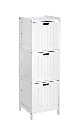 WENKO Etag&egrave;re de salle de bain bord de mer olso - l. 36 x h. 112 cm - blanc
