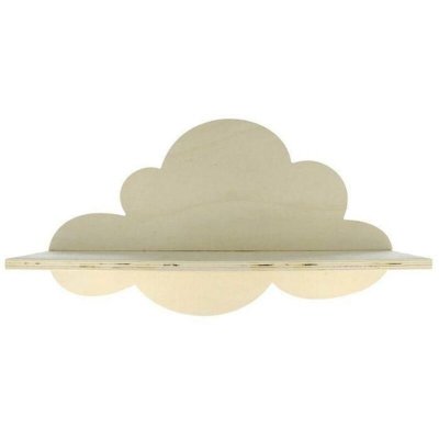 ARTEMIO Etag&egrave;re en bois &agrave; d&eacute;corer - Nuage - 39 cm -  - couleur variant