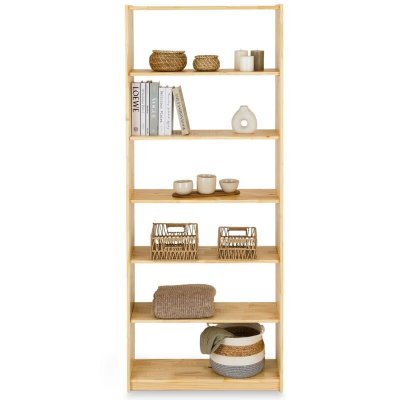 Etag&egrave;re en pin REGALE, 7 tablettes, vernis naturel