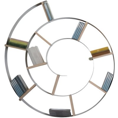 Etag&egrave;re murale en acier gris argent&eacute;