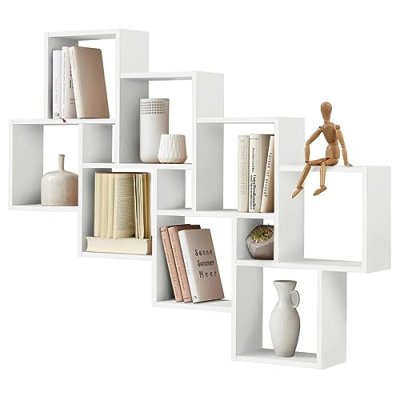 Etag&egrave;re Murale Flottante 11 Compartiments - Blanc
