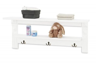 Etagere Murale Porte Manteau Pinolino Emilia L 100 x P 18 x H 40