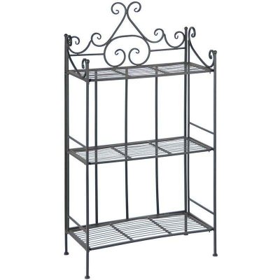 Etag&egrave;re pliante &agrave; plantes arabesques droite 3 niveaux