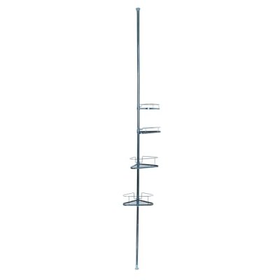 MSV Etag&egrave;re Serveur de douche d'angle Acier Chrom&eacute; Telescopique 145-250cm