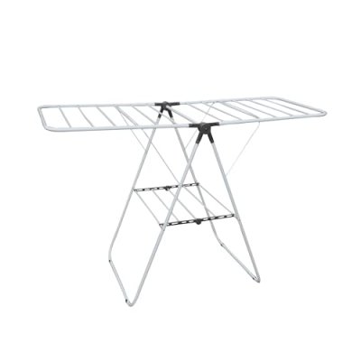 MSV Etendoir &agrave; linge amovible 18M en Acier Blanc - Blanc - 