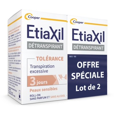 ETIAXIL  Anti-Transpirant Tol&eacute;rance Peaux Sensibles Roll-On 2x15ml