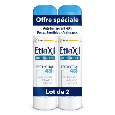 ETIAXIL  D&eacute;odorant anti-transpirant lot de 2 a&eacute;rosols de 150ml