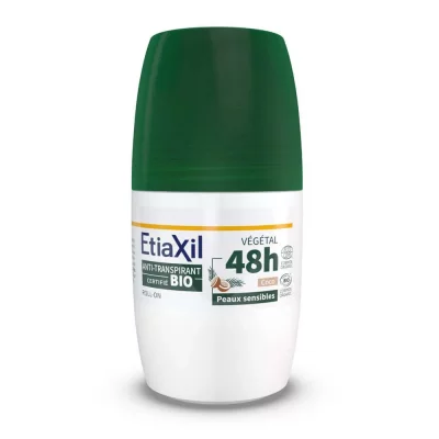 ETIAXIL  D&eacute;odorant Anti-Transpirant V&eacute;g&eacute;tal 48h Roll-On Bio 50ml