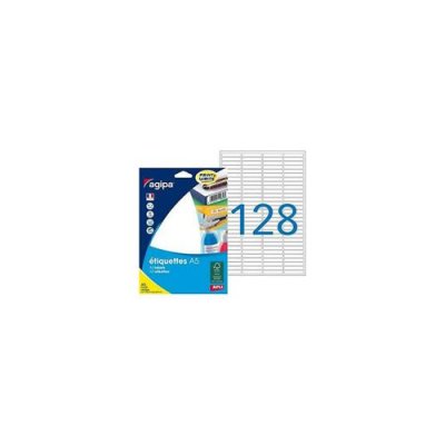 APLI Etiquette adh&eacute;sive Agipa A5 6x33,5 - etui 2048