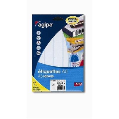 Etiquette adh&eacute;sive Agipa diametre 8 A5 - etui 4704