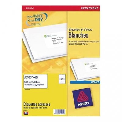 AVERY Etiquette jet d'encre  99,1x 67,7 - boite de 200