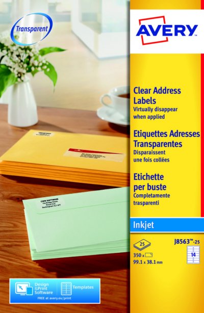 AVERY Etiquette jet d'encre invisible  99,1x38,1 - boite de 350