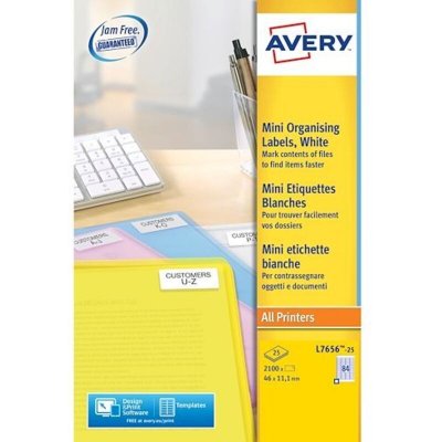 AVERY Etiquette laser  diapositive 46x11 - pochette de 2100